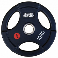диск олимпийский обрезиненный с 3-мя хватами d51мм hammer wp074b 10кг черный
